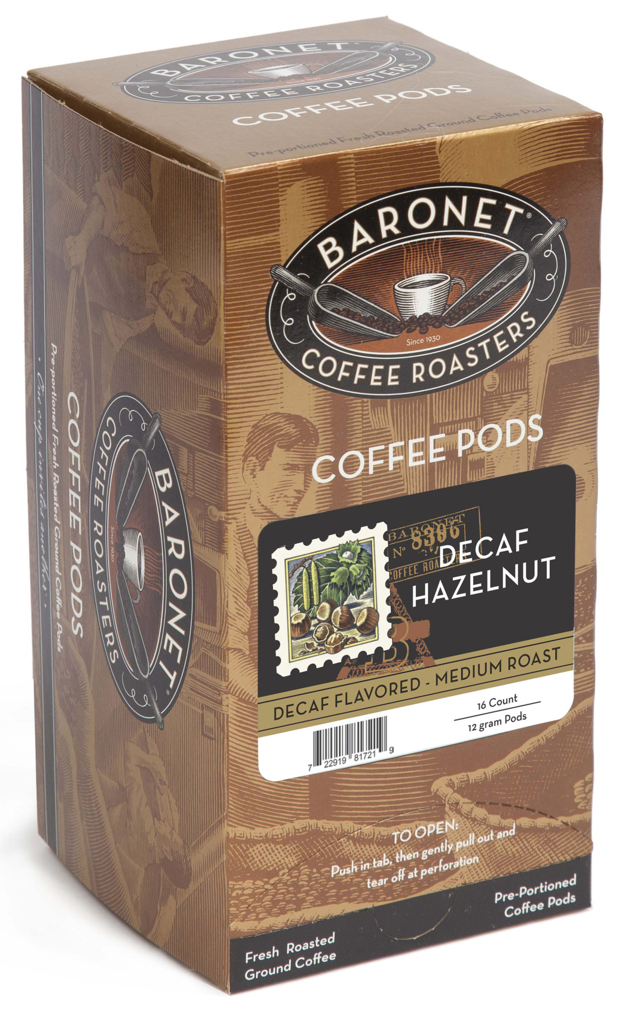 Decaf Hazelnut Baronet Coffee Roasters